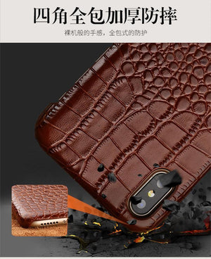 Planet Gates red / For iPhone 5 5s Crocodile skin phone case for iphone X XAS 6 7 8 8 plus 5 5s SE leather shatter-resistant luxury case