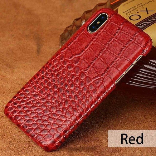 Crocodile skin phone case for iphone X XAS 6 7 8 8 plus 5 5s SE leather shatter-resistant luxury case - Planet Gates