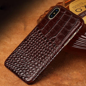 Planet Gates red / For iPhone 5 5s Crocodile skin phone case for iphone X XAS 6 7 8 8 plus 5 5s SE leather shatter-resistant luxury case