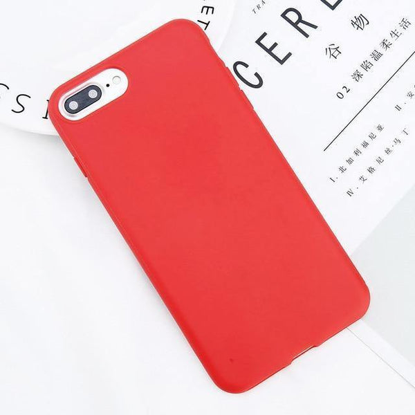 Planet Gates Red / For iPhone 6 6s USLION Candy Color Plain Phone Case For iPhone X 8 7 6 6S Plus Soft TPU Silicon Full Back Cover For iPhone XS Max XR Cases Capa