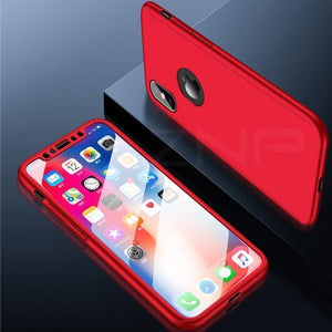 Planet Gates Red / For iPhone 6 6s ZNP 360 Full Cover Phone Case For iPhone X 8 6 6s 7 Plus 5 5s SE PC Protective Cover For iPhone XS Max XR Case Cover With Glass
