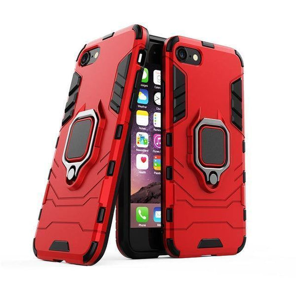 Planet Gates Red / For iphone 6 6s ZNP Luxury Armor Phone Case For iPhone X 7 8 6 6s Plus 5 5s SE Full Shockproof Cover For iPhone 7 8 Plus X Case With Holder Ring