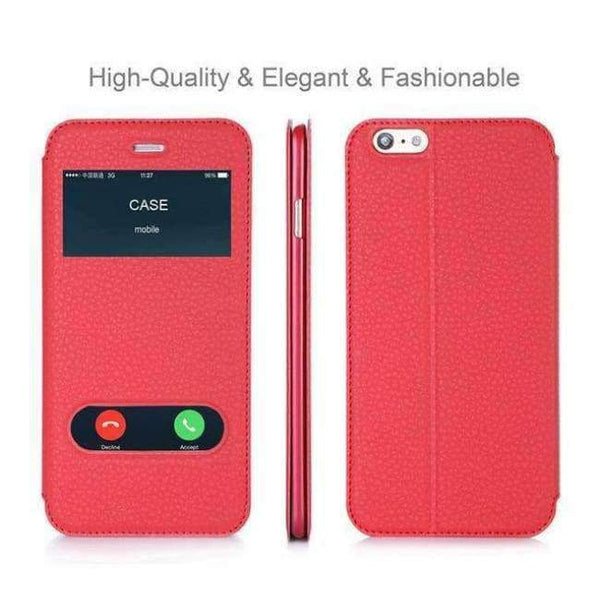 Planet Gates Red / For iPhone 6 Case For Apple iPhone 6 Plus & iPhone 6S Plus Luxury PU Leather Flip Wallet Case Covers With Stand Capa Phone Cases Brands