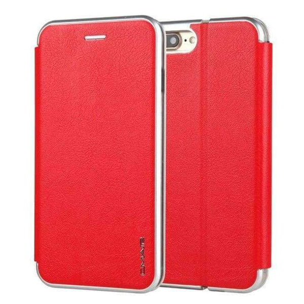 Planet Gates Red / For iphone 7 iPhone 7 Case Luxury Brand Flip Cover Coque iphone 8 Phone Case For Funda iphone 7 8 Case Leather Wallet Bag