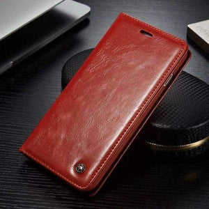 Planet Gates Red / For iPhone 7 Luxury Flip Cover For iPhone 7 Case Genuine Real Leather Wallet Original Brand Phone Case For iPhone 7 Plus Coque Celula
