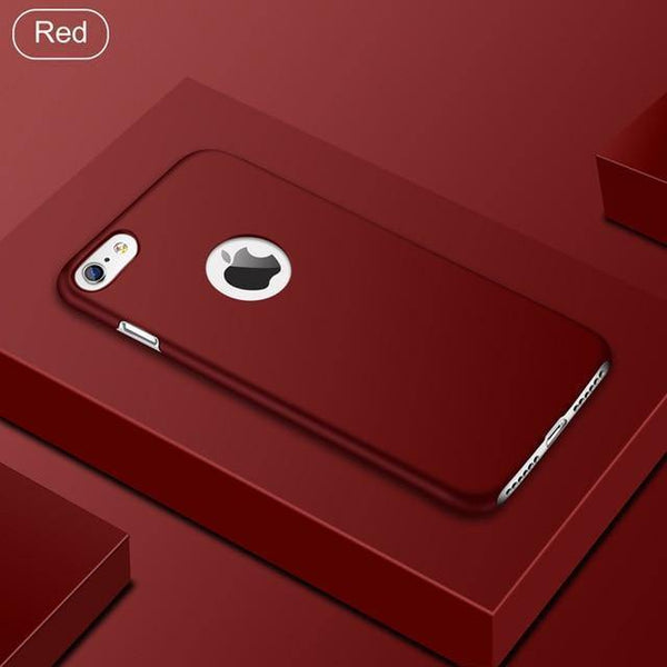 USLION Ultra Thin PC Matte Case For iPhone 7 Plus XR XS Max X Simple Plain Phone Cover Coque For iPhone 6 6S Plus 5 5s SE Cases - Planet Gates
