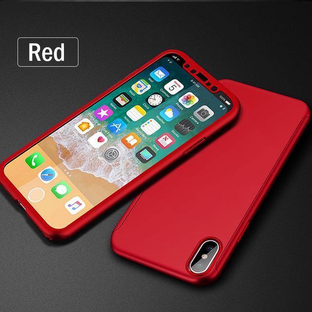 Planet Gates ZNP 360 Degree Shockproof Case For iPhone X XR XS Max 8 7 6 6s Plus Full Cover Phone Case For iphone 6 6s 7 8 Cases With Glass