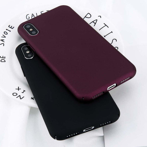 Planet Gates Red / For iPhone 8 USLION For iPhone X Simple Plain Phone Case Slim Frosted Hard PC Back Cover For iPhoneX 8 7 6 6S Plus 5 5S SE Cases Coque Capa