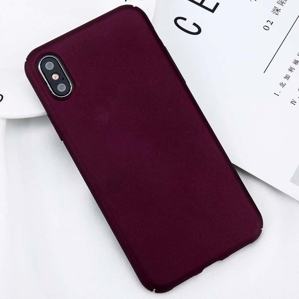 Planet Gates Red / For iPhone 8 USLION For iPhone X Simple Plain Phone Case Slim Frosted Hard PC Back Cover For iPhoneX 8 7 6 6S Plus 5 5S SE Cases Coque Capa