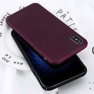 Planet Gates Red / For iPhone 8 USLION For iPhone X Simple Plain Phone Case Slim Frosted Hard PC Back Cover For iPhoneX 8 7 6 6S Plus 5 5S SE Cases Coque Capa