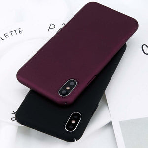 Planet Gates Red / For iPhone 8 USLION For iPhone X Simple Plain Phone Case Slim Frosted Hard PC Back Cover For iPhoneX 8 7 6 6S Plus 5 5S SE Cases Coque Capa
