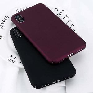 Planet Gates Red / For iPhone 8 USLION For iPhone X Simple Plain Phone Case Slim Frosted Hard PC Back Cover For iPhoneX 8 7 6 6S Plus 5 5S SE Cases Coque Capa