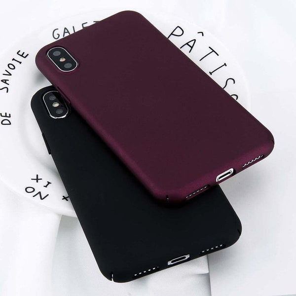 Planet Gates Red / For iPhone 8 USLION For iPhone X Simple Plain Phone Case Slim Frosted Hard PC Back Cover For iPhoneX 8 7 6 6S Plus 5 5S SE Cases Coque Capa
