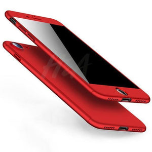 Planet Gates Red / For iPhone X H&A 360 Full Cover Phone Case For iPhone X 8 6 6s 7 Plus 5 5s SE PC Protective Cover For iPhone 7 8 Plus Case Cover With Glass