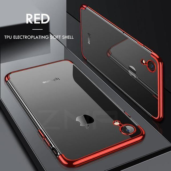 Planet Gates Red / For iphone X ZNP Luxury Slim Silicone Cover Case For iPhone X XS Max XR Cases Soft TPU Plating Phone Case For iPhone X XR XS Max Case Shell