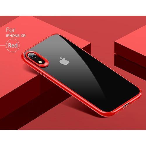 Planet Gates Red for iPhone XR / PC + TPU Newest USAMS Mobile Phone Case For iPhone XR XS XS MAX Case Cover Full Protective TPU PC Transparent Back Shell for iPhone Apple
