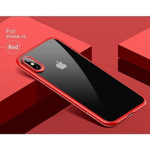 Planet Gates Red for iPhone XS / PC + TPU Newest USAMS Mobile Phone Case For iPhone XR XS XS MAX Case Cover Full Protective TPU PC Transparent Back Shell for iPhone Apple