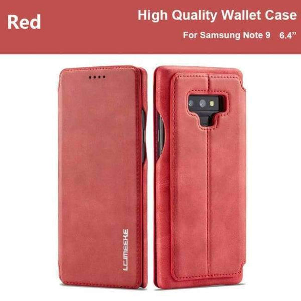 Planet Gates Red / For Samsung Note 9 Note 9 Case For Samsung Galaxy Note 9 Case Leather Luxury Brand Phone Coque Samsung Note 9 Case Flip Wallet Cover Note9