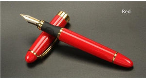 Planet Gates Red Fountain pen Full metal Golden Clip luxury pens Jinhao 450 Caneta Stationery Office