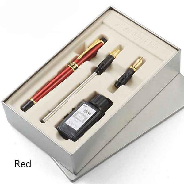 Planet Gates Red Fountain Pens Gift 0.5 0.8 mm Original Authentic Writing Ink High Quality Luxury Iraurita Smoothly Pens