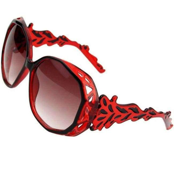 Planet Gates Red Frame and Lens Oversized Sunglasses Women Spider Polygon Frame Luxury Unisex Brand Designer Sun Glasses Travel Casual Charming Eyewear Men