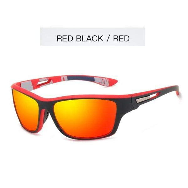Planet Gates RED -Frame-RED / Glasses Case Mens Polarized Sunglasses for Men Outdoor Sports Windproof Sand Goggle Sun Glasses UV Protection