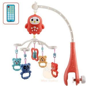 Planet Gates Red / France Baby Mobile Rattles Toys 0-12 Months For Baby Newborn Crib Bed Bell Toddler Rattles Carousel For Cots Kids Musical Toy Gift