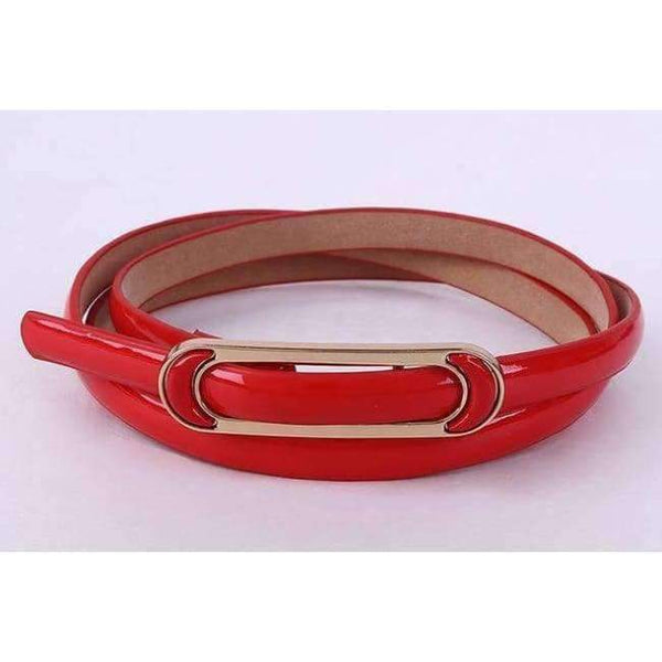 Planet Gates Red Free Shipping 2018 New Fashionable  Womens Red Yellow Green Candy Color Shinny Belt For Ladiy Female