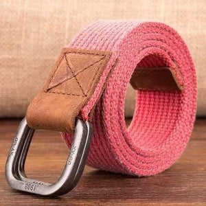 Canvas Belt Men Designer Belt Trap Double-ring Buckle Male Casual Solid Knitted Jean Belts Dropshiping