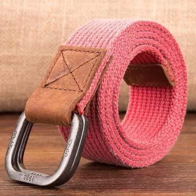 Canvas Belt Men Designer Belt Trap Double-ring Buckle Male Casual Solid Knitted Jean Belts Dropshiping
