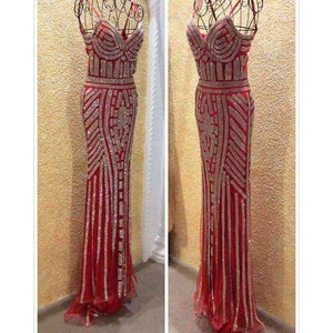 Planet Gates Red Gold / 2 Crystal Royal Blue Color Party Occasion Formal Long Evening Dress OL102829
