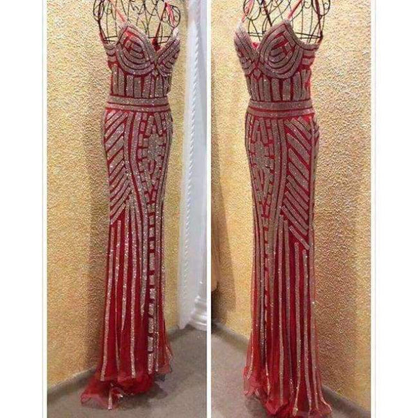 Planet Gates Red Gold / 2 Crystal Royal Blue Color Party Occasion Formal Long Evening Dress OL102829