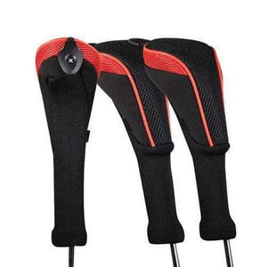 Planet Gates Red Golf Club Head Cover 3pcs/set Golf Accessories Interchangeable No. HeadCovers Protect Set CTMT-01