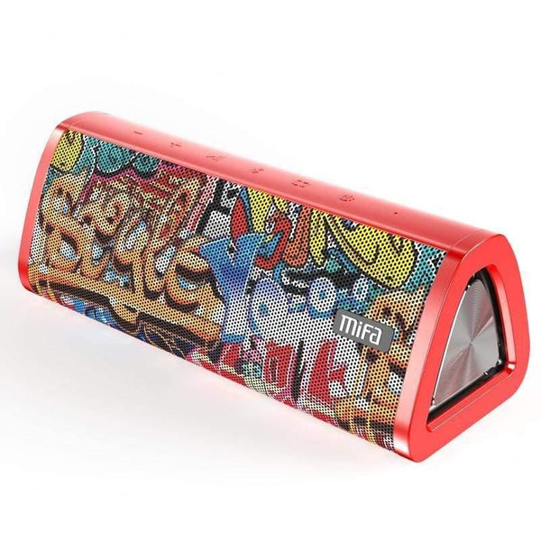 Planet Gates Red-Graffiti Portable Bluetooth Speaker 360° Stereo Sound 20W  IPX7 Waterproof Wireless Bluetooth 5.0 Speaker 24-Hour Play Time
