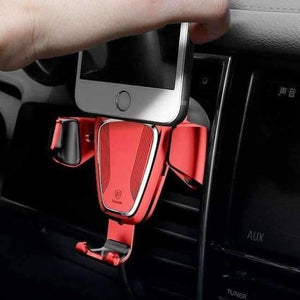 Planet Gates Red Gravity Car Holder For iPhone Samsung Cell Mobile Phone Holder 360 Degree GPS Air Vent Mount Clip Car Phone Holder Stand