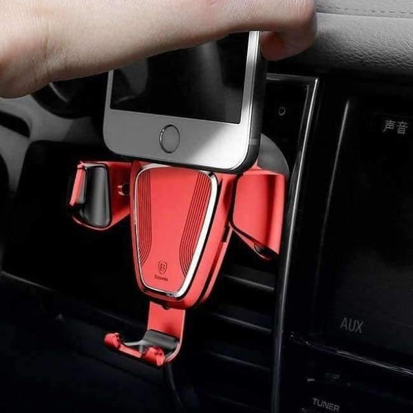 Planet Gates Red Gravity Car Holder For iPhone Samsung Cell Mobile Phone Holder 360 Degree GPS Air Vent Mount Clip Car Phone Holder Stand