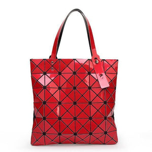 Planet Gates Red Handbag Female Folded Ladies Geometric Plaid Bag Fashion Casual Tote Women Handbag Mochila Shoulder Bag