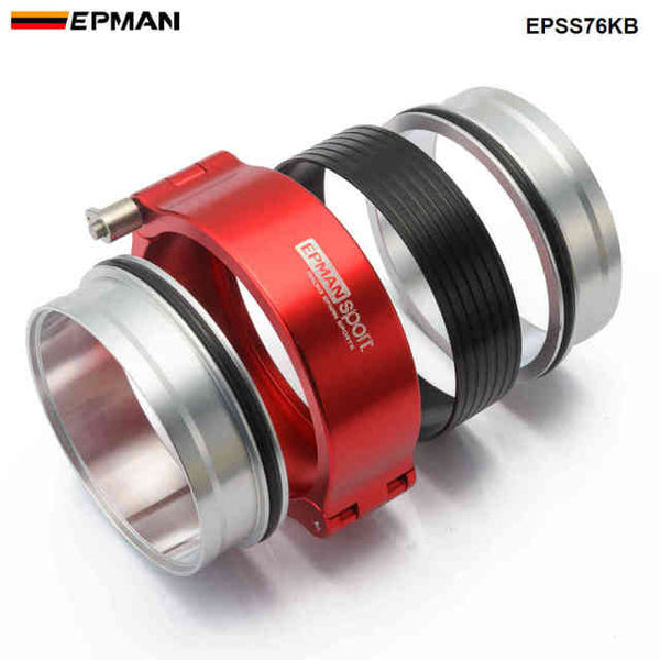 Planet Gates Red High Press Aluminium Release Clamps V Band HD Clamp for 3" OD Throttle Body Intercooler Pipe Turbo System EPSS76KB