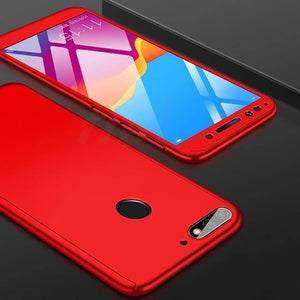 Planet Gates Red / Honor 7C H&A H&A Luxury 360 Degree Full Cover Phone Case For Huawei Honor 7A 7C Pro 8X Max Screen Protector Cover 7A 7C 8XMax Case Glass