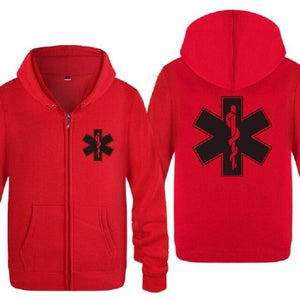 Planet Gates red hoodies 3 / L Emergency Ambulance Printed Hoodies Men Brand Fleece Long Sleeve Mens Jacket Sweatshirt Coat Winter Hoody Moletom Sudaderas