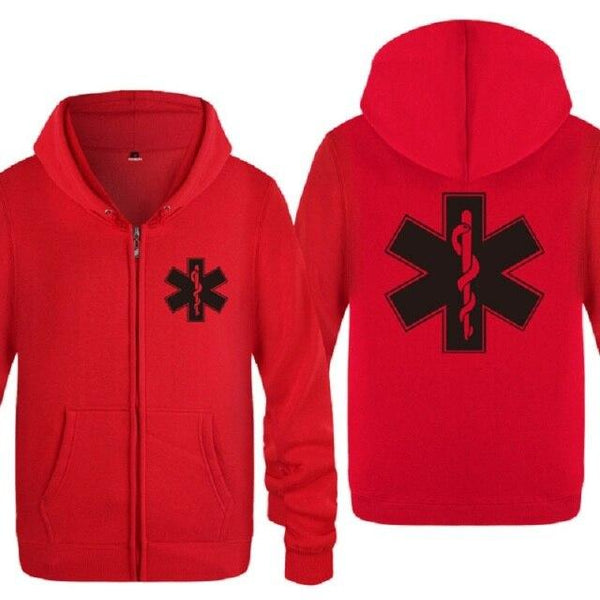 Planet Gates red hoodies 3 / L Emergency Ambulance Printed Hoodies Men Brand Fleece Long Sleeve Mens Jacket Sweatshirt Coat Winter Hoody Moletom Sudaderas