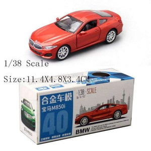 Planet Gates Red In Box 2 High Simulation 1:32 M850i Alloy Car Model Diecast Vehicles Metal Toy Car Sound light Pull Back Car For Kids Gift Collection