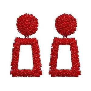 Planet Gates red JUJIA good quality wholesale women statement earring fashion geometric metal Earrings for women jewelry earring