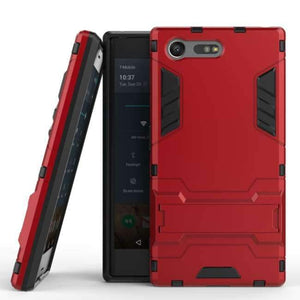 Planet Gates Red Kickstand Case For Sony Xperia X Compact  Luxury Phone Cases PC+TPU Phone Sleek Stand Cover For Sony X Compact