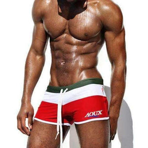 Planet Gates Red / L Aimpact New Men's Swimwear High Quality Men's Swimming Shorts Men's Beachwear Sport Summer Holiday Surf Mens Swimsuit AQ01