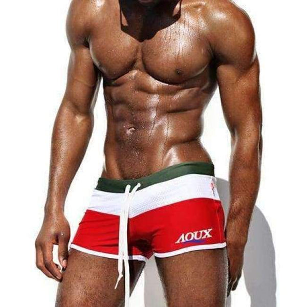 Planet Gates Red / L Aimpact New Men's Swimwear High Quality Men's Swimming Shorts Men's Beachwear Sport Summer Holiday Surf Mens Swimsuit AQ01