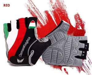 Planet Gates Red / L Bike Gloves Bicycle Mtb Cycling Glove Bicicleta Short Guantes Ciclismo Lycra Spandex Half Sports Cotton Nylon Linen Riding Men