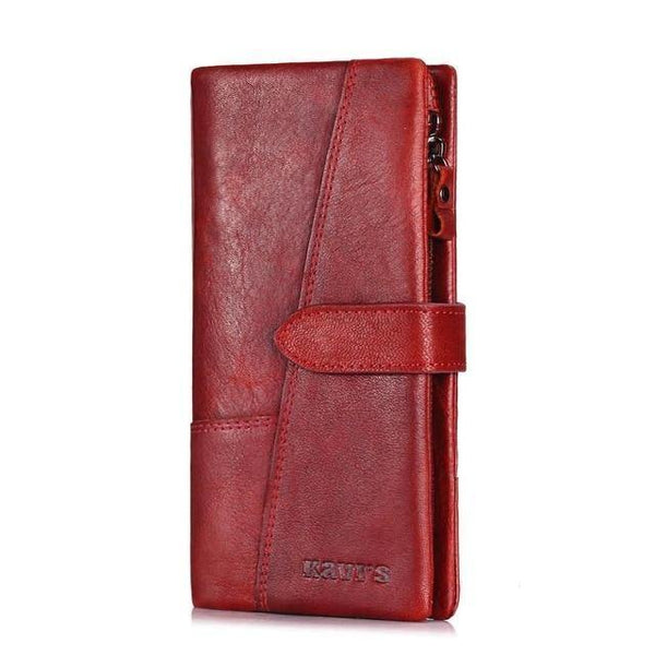 Planet Gates Red L / China Genuine Leather Women Wallet And Purses Coin Purse Female Small Portomonee Rfid Walet Lady Perse For Girls Money Bag