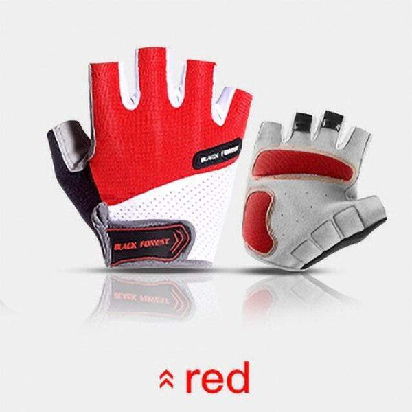 Planet Gates red / L Cycling Gloves Non-slip MTB Gloves Mountain Bike Half Finger Gloves Men Summer Bicycle Gym Fitness Sports guantes moto