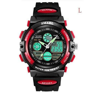 Planet Gates Red L Digital Watch Kids Boy SMAEL Children Watch for Boys and Girls Gift Sport Watch Waterproof 0508 Kid Watches Digital Children